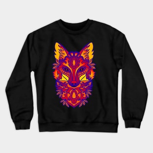 Colorful Artistic Fox Crewneck Sweatshirt